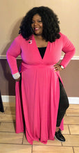 Load image into Gallery viewer, Fuchsia Double Split Maxi Dress