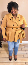 Load image into Gallery viewer, Tan Double Breasted Peacoat-Style Jacket
