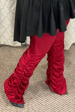 Load image into Gallery viewer, Red Hot Ruched Leggings