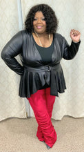 Load image into Gallery viewer, Sleek Faux Leather Top