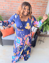 Load image into Gallery viewer, Floral Navy Maxi Dress