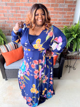 Load image into Gallery viewer, Floral Navy Maxi Dress