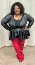 Load image into Gallery viewer, Sleek Faux Leather Top