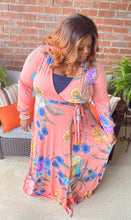 Load image into Gallery viewer, Floral Peach Maxi Dress