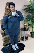Load image into Gallery viewer, “So Cozy” Charcoal Sweatshirt Legging Set