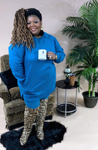 Load image into Gallery viewer, “So Cozy” Teal Sweatshirt Legging Set