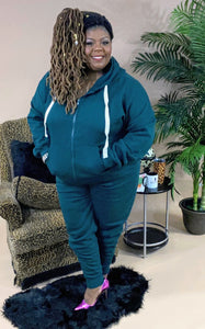 “Just Right” Hunter Green Jogging Suit