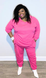 Pretty In Pink Luxe Jogging Set